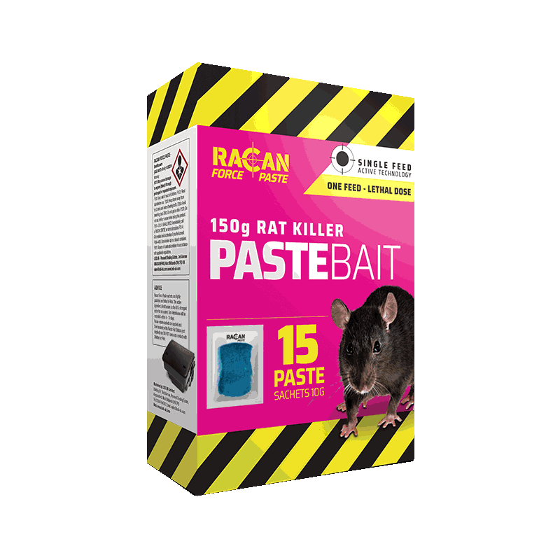 RACAN Force Paste Single Feed Rat Killer 10g Sachets